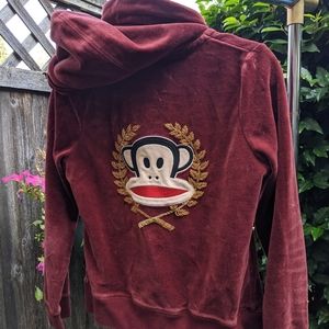 Paul Frank Velour Zip Up Hoodie